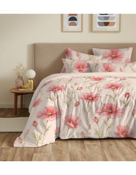 Pack housse de couette 240 x 220 réversible "Anaelle" 6 pièces pour lit 180 x 200