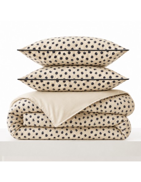 Pack housse de couette 260 x 240 réversible "Anaelle" 6 pièces pour lit 180 x 200