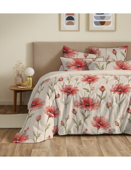 Pack housse de couette 260 x 240 réversible "Anaelle" 6 pièces pour lit 180 x 200