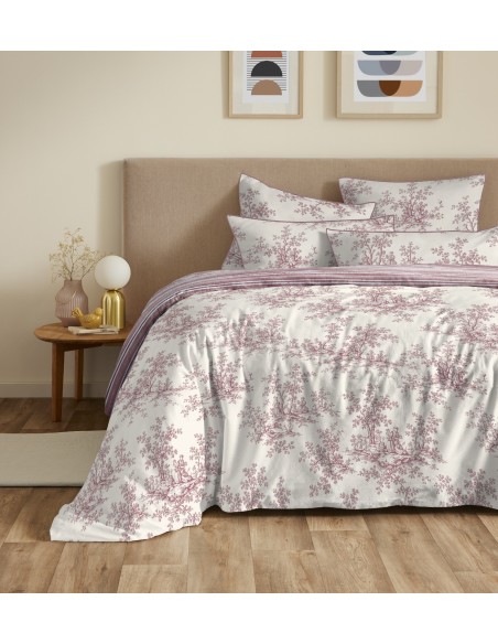 Pack housse de couette 260 x 240 réversible "Anaelle" 6 pièces pour lit 180 x 200