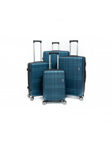 LOT DE 4 VALISES EXTENSIBLES ABS RIGIDES XXL + 30% DE VOLUME - LYS PARIS